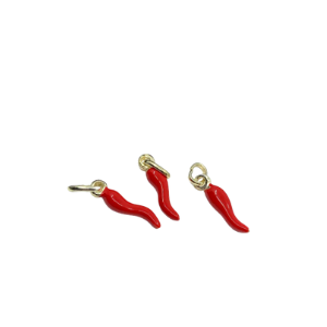 Red Italian Horn Charm