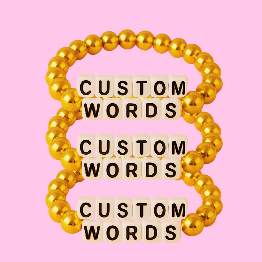 Gold Custom Beaded Bracelet